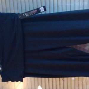 Black leggings size large waist folds down. Leggings depot.